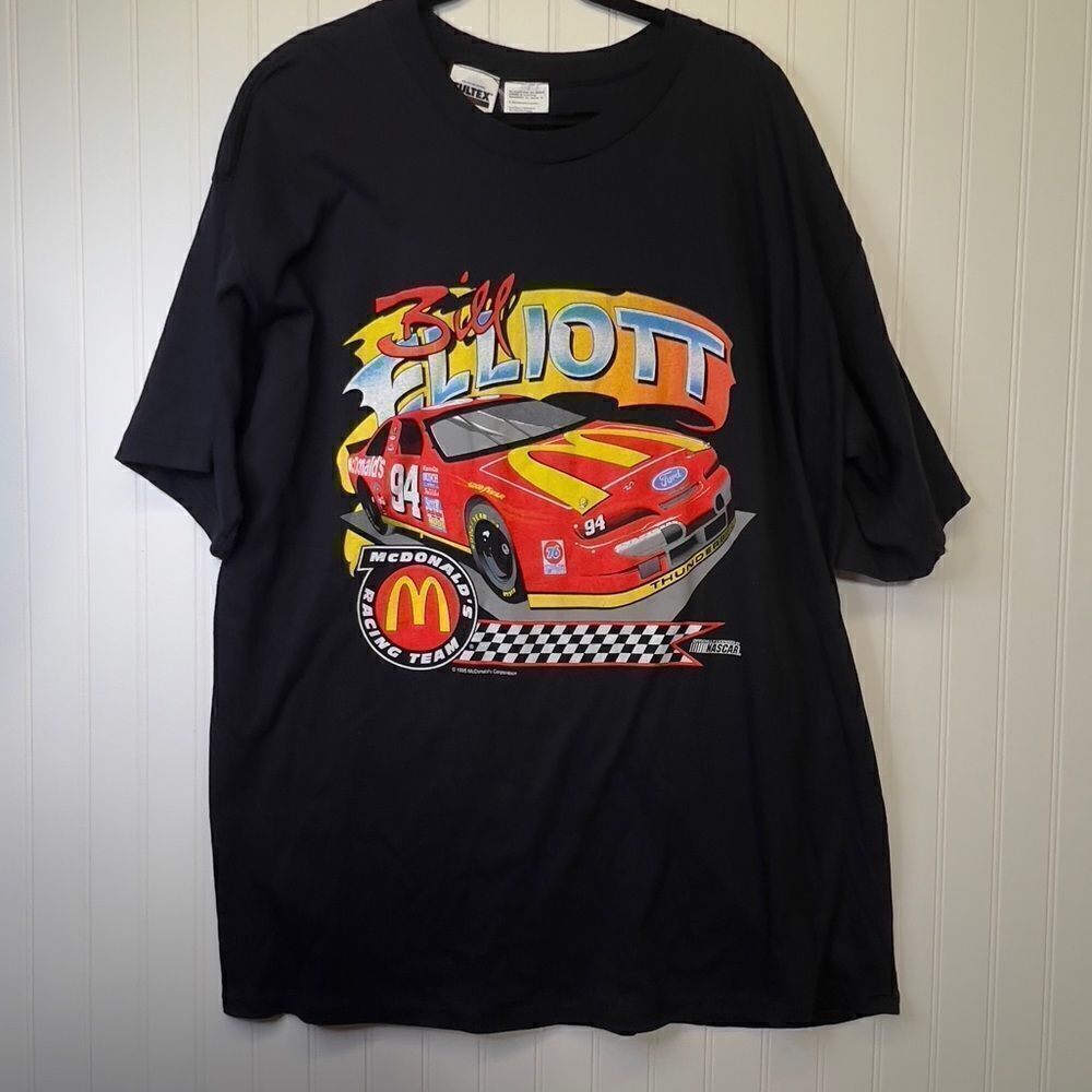 Bill Elliott NASCAR thunderbird McDonald's collab vtg 1995‎ to men's xl